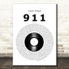 Lady Gaga 911 Vinyl Record Decorative Wall Art Gift Song Lyric Print
