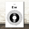 Joji Ew Vinyl Record Decorative Wall Art Gift Song Lyric Print