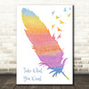Post Malone Take What You Want Watercolour Feather & Birds Decorative Gift Song Lyric Print