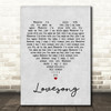 The Cure Lovesong Grey Heart Song Lyric Quote Print