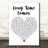 Florida Georgia Line Long Time Comin White Heart Decorative Wall Art Gift Song Lyric Print