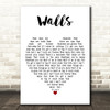Tom Petty And The Heartbreakers Walls White Heart Decorative Wall Art Gift Song Lyric Print