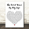 Diana Ross The Best Years Of My Life White Heart Decorative Wall Art Gift Song Lyric Print