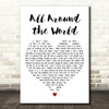 Lisa Stansfield All Around the World White Heart Decorative Wall Art Gift Song Lyric Print