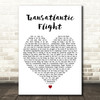 Leif Vollebekk Transatlantic Flight White Heart Decorative Wall Art Gift Song Lyric Print