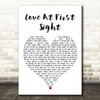 Jordan Mackampa Love At First Sight White Heart Decorative Wall Art Gift Song Lyric Print