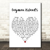 Kings of Convenience Cayman Islands White Heart Decorative Wall Art Gift Song Lyric Print