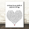 James Getting Away With It (All Messed Up) White Heart Decorative Gift Song Lyric Print