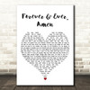 Randy Travis Forever & Ever, Amen White Heart Decorative Wall Art Gift Song Lyric Print