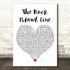 Johnny Cash The Rock Island Line White Heart Decorative Wall Art Gift Song Lyric Print