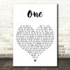 George Jones & Tammy Wynette One White Heart Decorative Wall Art Gift Song Lyric Print