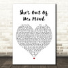Blink-182 She's Out Of Her Mind White Heart Decorative Wall Art Gift Song Lyric Print