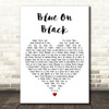 Five Finger Death Blue On Black White Heart Decorative Wall Art Gift Song Lyric Print