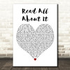 Emeli Sandé Read All About It (Pt. III) White Heart Decorative Gift Song Lyric Print