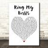 Enrique Iglesias Ring My Bells White Heart Decorative Wall Art Gift Song Lyric Print