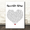 The Changing Room Gwrello Glaw White Heart Decorative Wall Art Gift Song Lyric Print