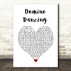 Pet Shop Boys Domino Dancing White Heart Decorative Wall Art Gift Song Lyric Print