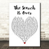 Survivor The Search Is Over White Heart Decorative Wall Art Gift Song Lyric Print