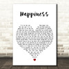 Rex Orange County Happiness White Heart Decorative Wall Art Gift Song Lyric Print
