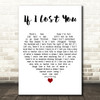 Travis Tritt If I Lost You White Heart Decorative Wall Art Gift Song Lyric Print