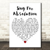 Muse Sing For Absolution White Heart Decorative Wall Art Gift Song Lyric Print
