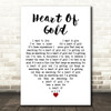 Neil Young Heart Of Gold White Heart Decorative Wall Art Gift Song Lyric Print