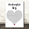 Miley Cyrus Midnight Sky White Heart Decorative Wall Art Gift Song Lyric Print