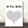 Kim Mitchell Go For Soda White Heart Decorative Wall Art Gift Song Lyric Print