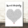 Little Mix Sweet Melody White Heart Decorative Wall Art Gift Song Lyric Print