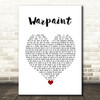 Billie Holiday Warpaint White Heart Decorative Wall Art Gift Song Lyric Print