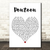 Little Big Town Pontoon White Heart Decorative Wall Art Gift Song Lyric Print