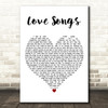 Kaash Paige Love Songs White Heart Decorative Wall Art Gift Song Lyric Print