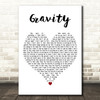 Shawn McDonald Gravity White Heart Decorative Wall Art Gift Song Lyric Print