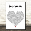 Tarrus Riley Superman White Heart Decorative Wall Art Gift Song Lyric Print