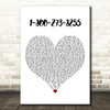 Logic 1-800-273-8255 White Heart Decorative Wall Art Gift Song Lyric Print