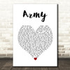 Lady Antebellum Army White Heart Decorative Wall Art Gift Song Lyric Print