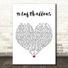Nena 99 Luftballons White Heart Decorative Wall Art Gift Song Lyric Print
