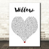 Taylor Swift Willow White Heart Decorative Wall Art Gift Song Lyric Print