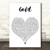 Spandau Ballet Gold White Heart Decorative Wall Art Gift Song Lyric Print