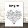 Ben Platt Imagine White Heart Decorative Wall Art Gift Song Lyric Print