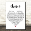 OneRepublic Choke White Heart Decorative Wall Art Gift Song Lyric Print