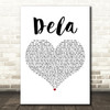Johnny Clegg Dela White Heart Decorative Wall Art Gift Song Lyric Print