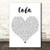 Lana Del Rey Cola White Heart Decorative Wall Art Gift Song Lyric Print