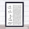 Manic Street Preachers A Design For Life White Script Song Lyric Quote Print