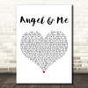 Toyah Angel & Me White Heart Decorative Wall Art Gift Song Lyric Print