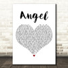 The Weeknd Angel White Heart Decorative Wall Art Gift Song Lyric Print