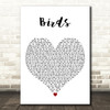 Kate Nash Birds White Heart Decorative Wall Art Gift Song Lyric Print