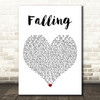 Artan Falling White Heart Decorative Wall Art Gift Song Lyric Print