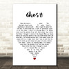 Japan Ghosts White Heart Decorative Wall Art Gift Song Lyric Print