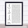Garth Brooks If Tomorrow Never Comes White Script Song Lyric Quote Print